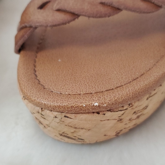 Coach and Four cork sandals brown strap leather strips women size 9M - Picture 2 of 12